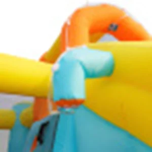Aufblasbarer Wasserpark für Kinder: Burg, Rutsche und Schwimmbad. Inklusive Gebläse, Maße 405 × 416 × 218 cm, ideal zum Beispiel – Bild 11