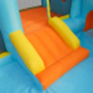 Aufblasbarer Wasserpark für Kinder: Burg, Rutsche und Schwimmbad. Inklusive Gebläse, Maße 405 × 416 × 218 cm, ideal zum Beispiel – Bild 9