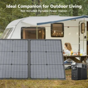 MHPOWOS 220/400W leichtes tragbares Solarpanel, faltbares Solarpanel mit Ständern für Wohnmobil, Camping, netzunabhängiges System – Bild 4