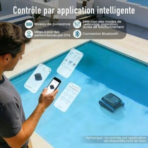 AIRROBO CP40 Poolroboter - Boden und Wand-Reinigung - 120min Laufzeit (170m²) - App - Großer Korb 4L – Bild 6