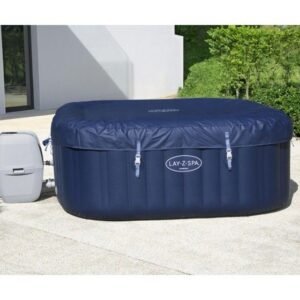 BESTWAY Lay-Z-Spa Hawaii AirJet Aufblasbarer Whirlpool - 4-6 Personen - Quadratisch 180 x 180 x 71 cm - 140 Düsen – Bild 3
