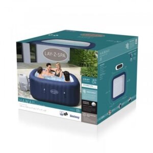 BESTWAY Lay-Z-Spa Hawaii AirJet Aufblasbarer Whirlpool - 4-6 Personen - Quadratisch 180 x 180 x 71 cm - 140 Düsen – Bild 4