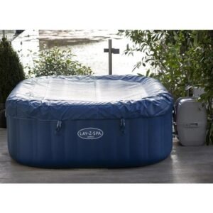 BESTWAY Lay-Z-Spa Hawaii AirJet Aufblasbarer Whirlpool - 4-6 Personen - Quadratisch 180 x 180 x 71 cm - 140 Düsen – Bild 5