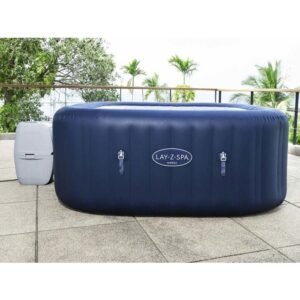 BESTWAY Lay-Z-Spa Hawaii AirJet Aufblasbarer Whirlpool - 4-6 Personen - Quadratisch 180 x 180 x 71 cm - 140 Düsen – Bild 6
