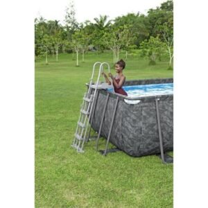 BESTWAY APX 365 Aufstell-Pool-Set - 549 x 274 x 132 cm - Rechteckig (Sandfilter, 250 g Polysphäre, Leiter, Abdeckplane) – Bild 5