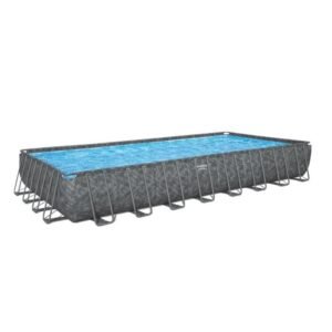 BESTWAY APX 365 Rohrrahmen-Aufstellschwimmbecken-Kit - 956 x 488 x 132 cm - Rechteckig (Sandfilter, 500g Polysphere, Leiter, Abdeckplane) – Bild 3