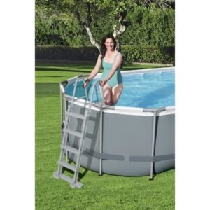 BESTWAY Steel Pro Max™ Ovales Aufstellschwimmbecken-Set - 549 x 274 x 122 cm - Oval (Kartuschenfilter, Abdeckplane, Leiter) – Bild 4