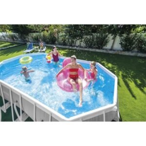 INTEX Prism Frame Ovaler Aufstellpool – 503 x 274 x 122 cm – (Pumpe, Abdeckplane, Bodenschutzplane und Leiter) – 26796NP – Bild 3
