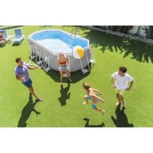 INTEX Prism Frame Ovaler Aufstellpool – 503 x 274 x 122 cm – (Pumpe, Abdeckplane, Bodenschutzplane und Leiter) – 26796NP – Bild 4