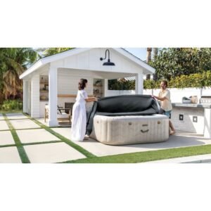 INTEX PureSpa Chevron Aufblasbarer Whirlpool 6 Personen Quadratisch + ZR100 Pool- und Spa-Reiniger – Bild 4
