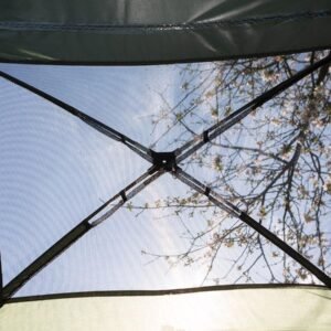 Erhöhtes Campingbett mit Kuppelzelt und Luftmatratze inkl. Pumpe, Taft, Grün, 193 x 136 x 178 cm für Outdoor-Abenteuer – Bild 3