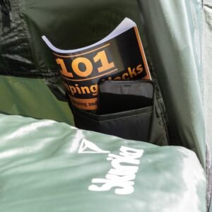 Erhöhtes Campingbett mit Kuppelzelt und Luftmatratze inkl. Pumpe, Taft, Grün, 193 x 136 x 178 cm für Outdoor-Abenteuer – Bild 5