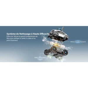 Akku-Poolroboter Osprey 300II - Doppelmotor - 100m² – Bild 5
