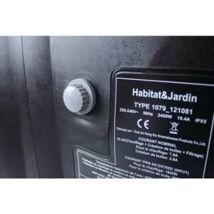 HABITAT ET JARDIN Aufblasbarer Whirlpool mit schwimmendem LED-Ring "Nice" - 6 Personen - Grau/Schwarz – Bild 6