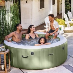 INTEX Aufblasbarer Whirlpool Olive 196x196x71 cm - 4 Personen - Quadratisch - 28426NP – Bild 4