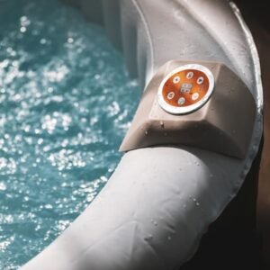 SUNSPA AS04 Aufblasbarer Whirlpool 185x65 cm - 4 Personen - Rund - Mit Filter, Vorhängeschloss, Bodenmatte und Abdeckung – Bild 6