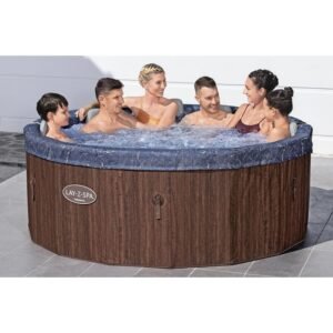 Halbstarrer Whirlpool Bestway Lay-Z-Spa TORONTO Smart Airjet 7 Personen - Holzoptik – Bild 3