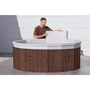 Halbstarrer Whirlpool Bestway Lay-Z-Spa TORONTO Smart Airjet 7 Personen - Holzoptik – Bild 4
