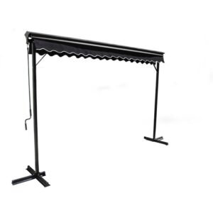 Doppelpultmarkise Trinidad 3x3 m aus Aluminium Anthrazit - Oviala – Bild 4
