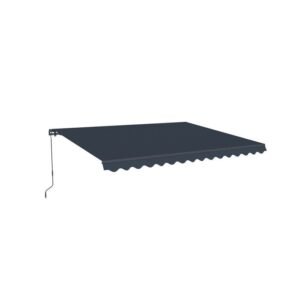 Manuelle einziehbare Markise - Cazeboo - VECCHIO - 4x3m - Premium-Stoff 320g/m² - Grau - UV-beständig - Beschattete Fläche 12m² – Bild 5