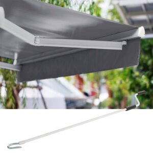Toboli Einziehbare manuelle Markise - 3 x 2,5 m - Anthrazit - Wandmontage - Sonnenschutz Vordach für Terrasse – Bild 5