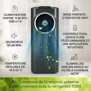 KLARSTEIN Kraftwerk Eco Smart 11 Klimaanlage - Schwarz – Bild 4